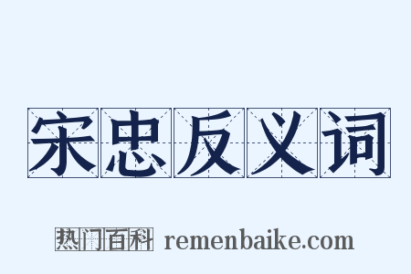宋忠反义词是什么意思的图片